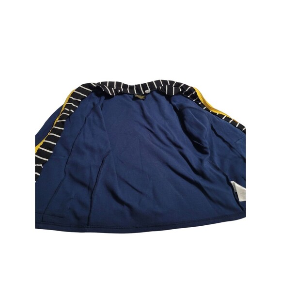 Bob Mackie Wearable Art XXS Women's Full Zip Navy/Yellow Pockets - Picture 6 of 10